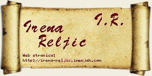 Irena Reljić vizit kartica